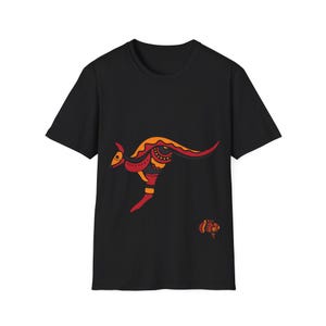 Tribal Kangaroo T-Shirt, Australia T-Shirt, Personalised Kangaroo T-Shirt, colourful Kangaroo t-shirt, Indigenous art Kangaroo, aboriginal