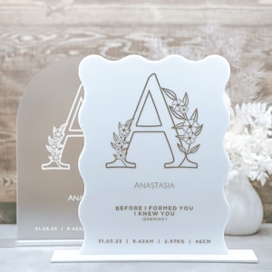 Birth Announcement - Birth Plaque - Birth Details - New Baby - Name Plaque - New Baby Gift - Nursery Decor - Newborn Gift - Custom Plaque