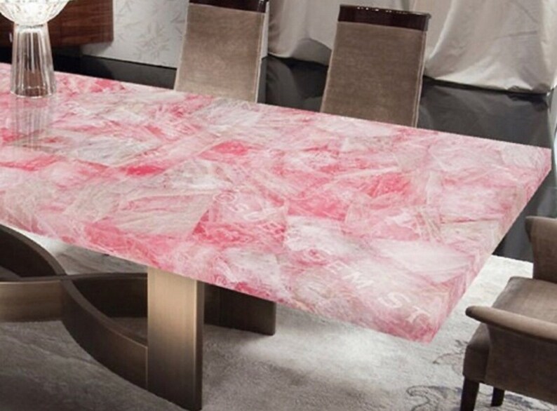 Rose Quartz Bathroom Vanity Top, Coffee Table, Backsplash, Home Decor