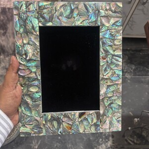 Handcrafted Abalone Shell Photo Frame, Family Picture, Gifting, Home Decor, 5"x7"