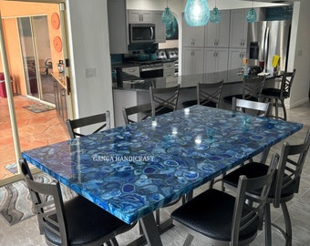 Tafelblad natuurlijk blauwe agaat, modern woondecoratie