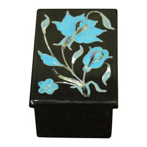 Black Onyx rectangular trinket box for storing Jewelry