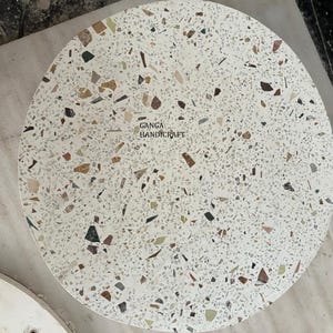 Round Terrazzo Coffee Table, Terrazzo Table for bars and restaurants, Custom Made Terrazzo Table, Terrazzo Cafe Table, Multi Color Terrazzo