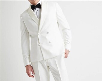 Slim Fit Tuxedo Double Breasted Suit for Men's.