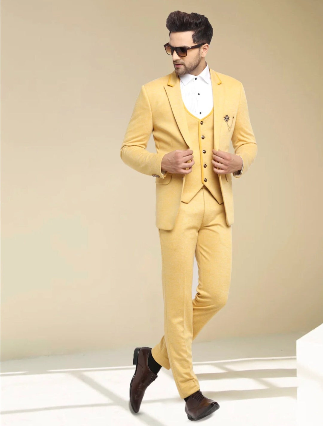 Royal Beige Color Wedding Suit for Men Etsy UK — free download