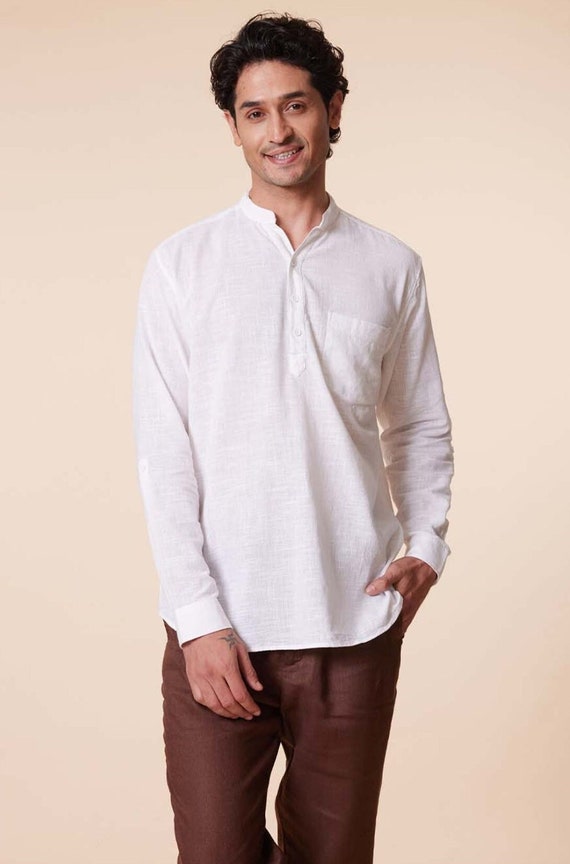 Linen top short kurta