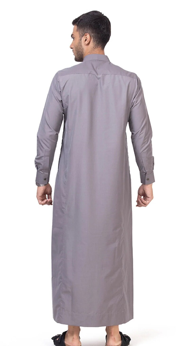 Men's Unicus Grey Arabic Traditional Emirati-style thobe image 4
