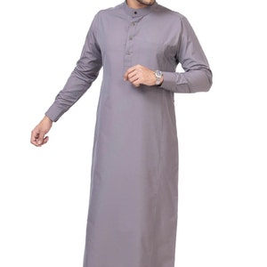 Men's Unicus Grey Arabic Traditional Emirati-style thobe image 8