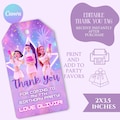 Editable K-Pop Birthday, Demon hunters, Thank You Tags, Party Favor Tags, Printable, Canva Editable Template. product logo
