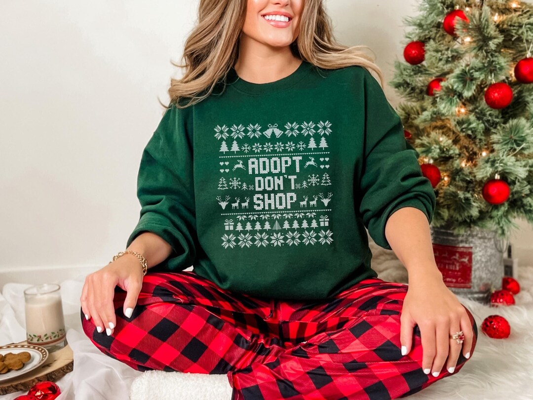 Adopt Don't Shop Ugly Christmas Sweater, Animal Rights Christmas