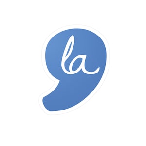 Blue Comma La Sticker, Kamala Harris Sticker, Harris Walz Bumper Sticker, Comma La Decal for Laptop, Vote Blue Harris Car Magnet