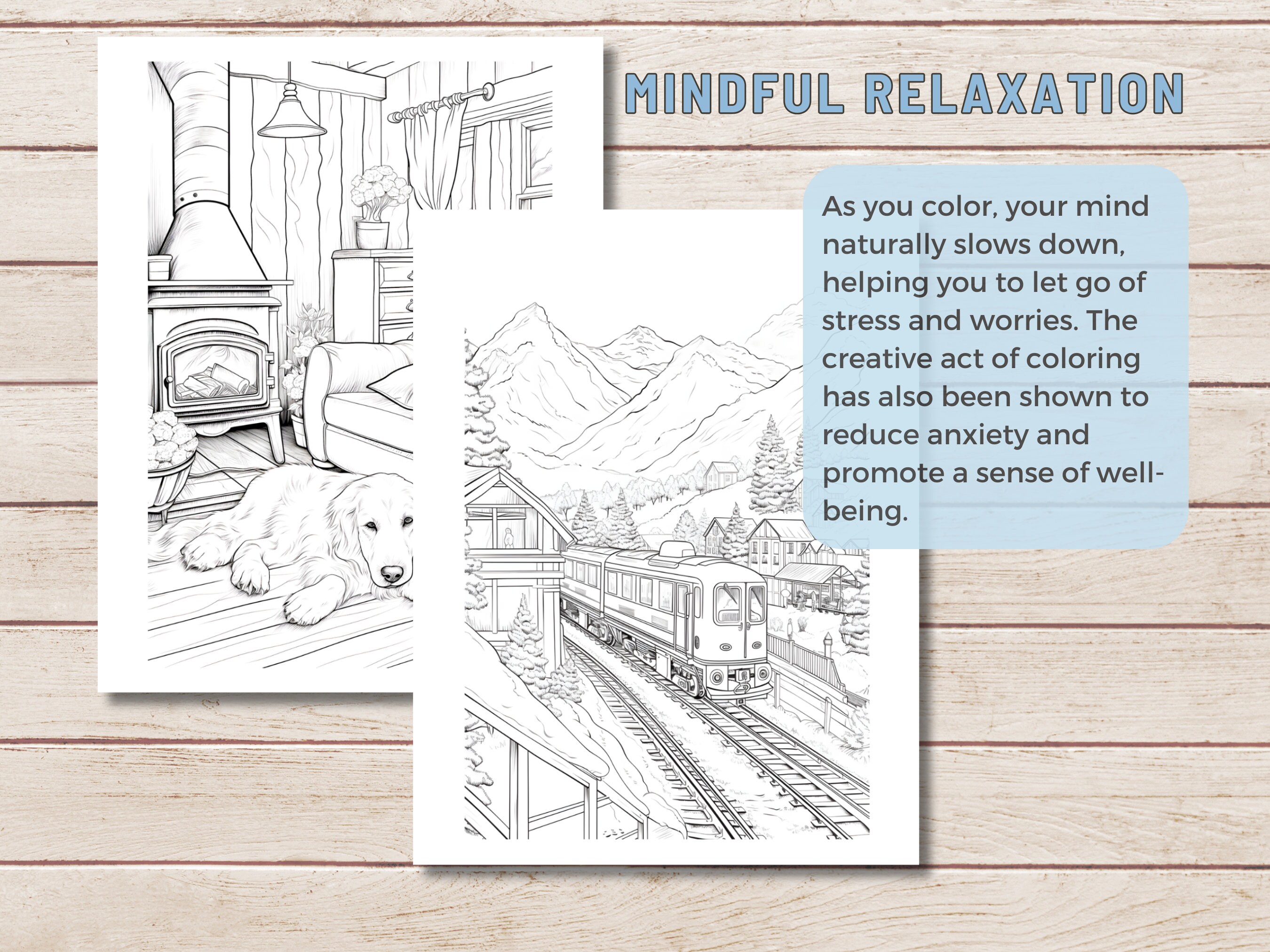 40 Cozy Winter Coloring Pages Winter Coloring Book for - Etsy
