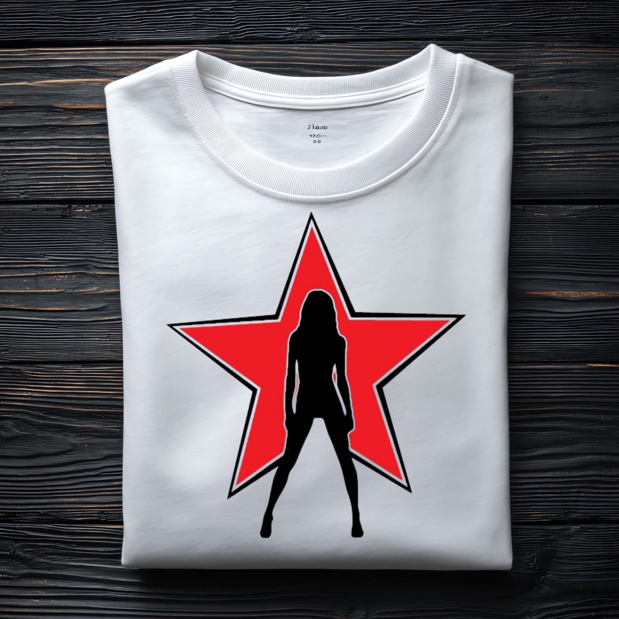 Red Star Woman Silhouette PNG | Vector Style Digital Download for T ...