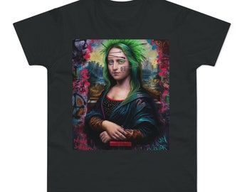 Mona Lisa in een punkversie Single Jersey T-shirt