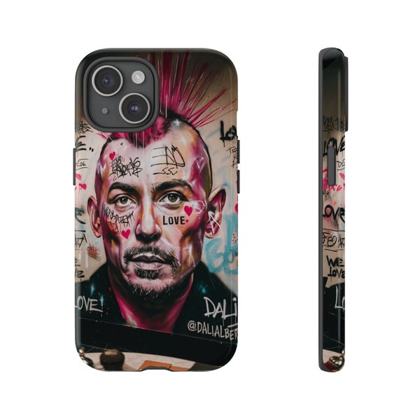 Urban Graffiti Art Phone Case | Contemporary Portrait Design | Perfect for Street Art Lovers and Fashion Trendsetters