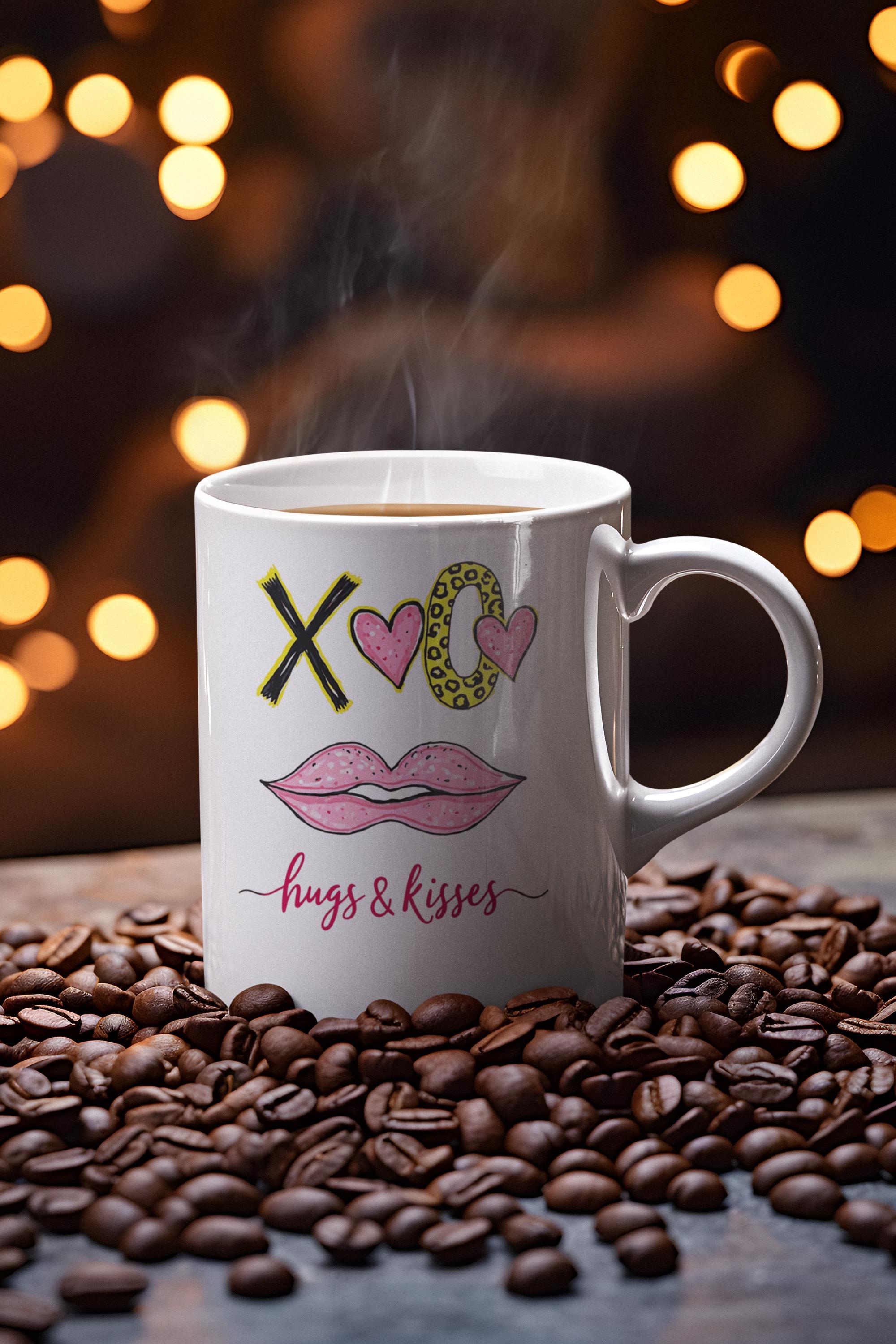 Hugs and Kisses SVG | XO Leopard Print PNG for Valentines Gifts & Decor