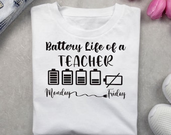 Rolig lärare batteritid PNG: Cricut & Sublimation Design (digital nedladdning)