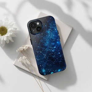 Coque de portable carte des étoiles galaxie - Design espace cosmique | Étui pour iPhone et Samsung | Art de la constellation céleste | Housse protectrice pour l'espace,