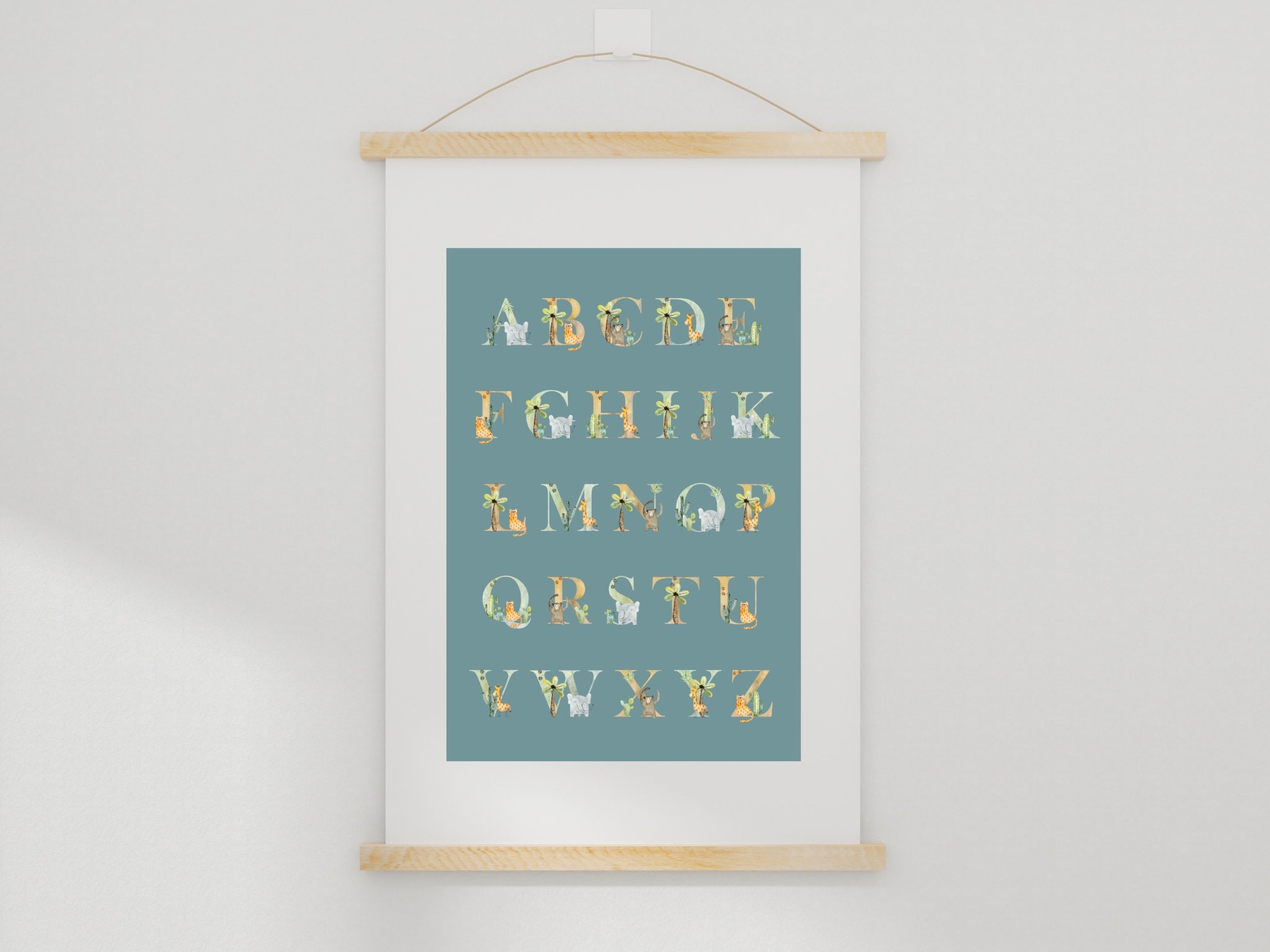 Printable Jungle Animal Alphabet Jungle ABC for Nursery - Etsy