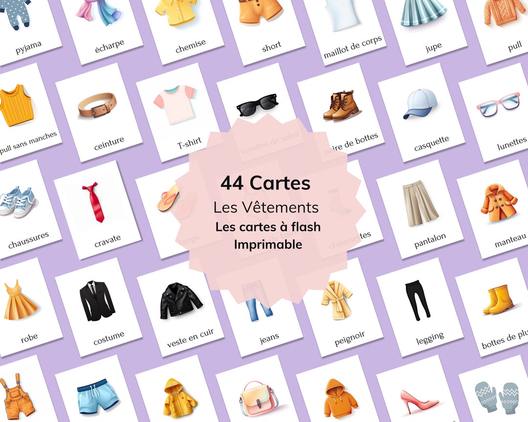 Vocabolario Vestiti In Francese Francese 44 Vestiti Flashcard