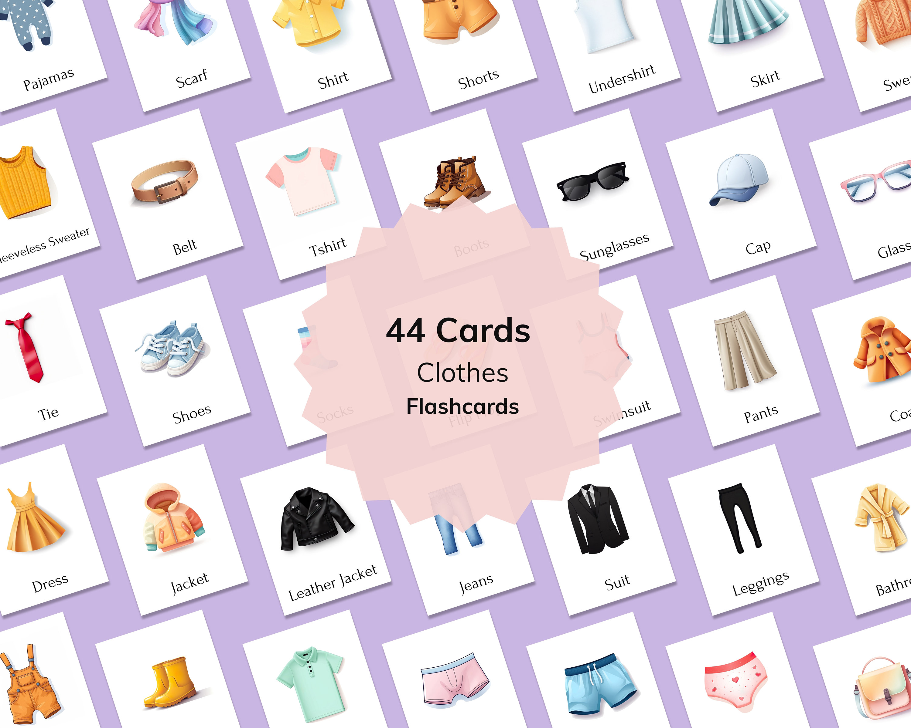 Clothes flashcards France