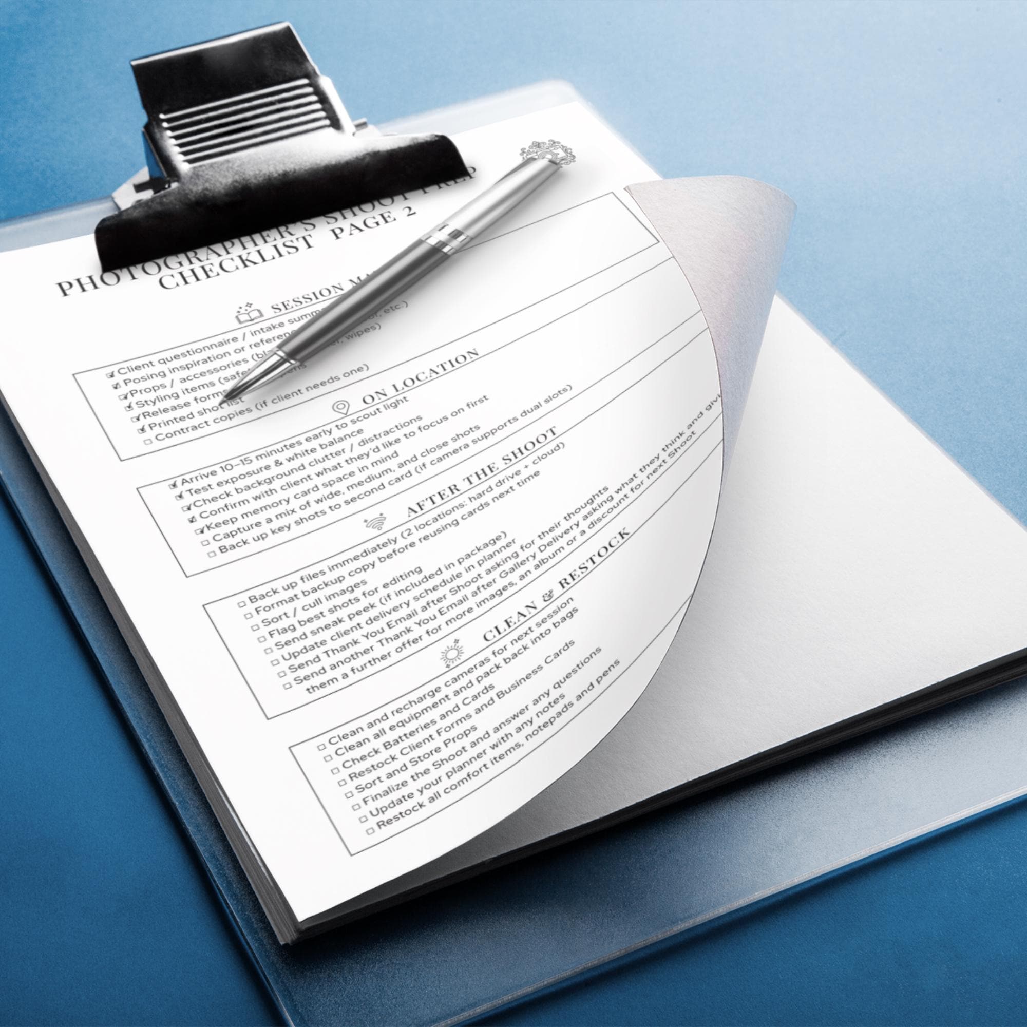 Photography Checklist Template Digital Instant Download and Print ...