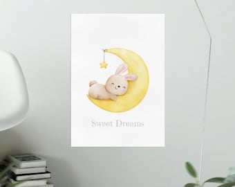 Sweet dreams - Nursery poster, digital download