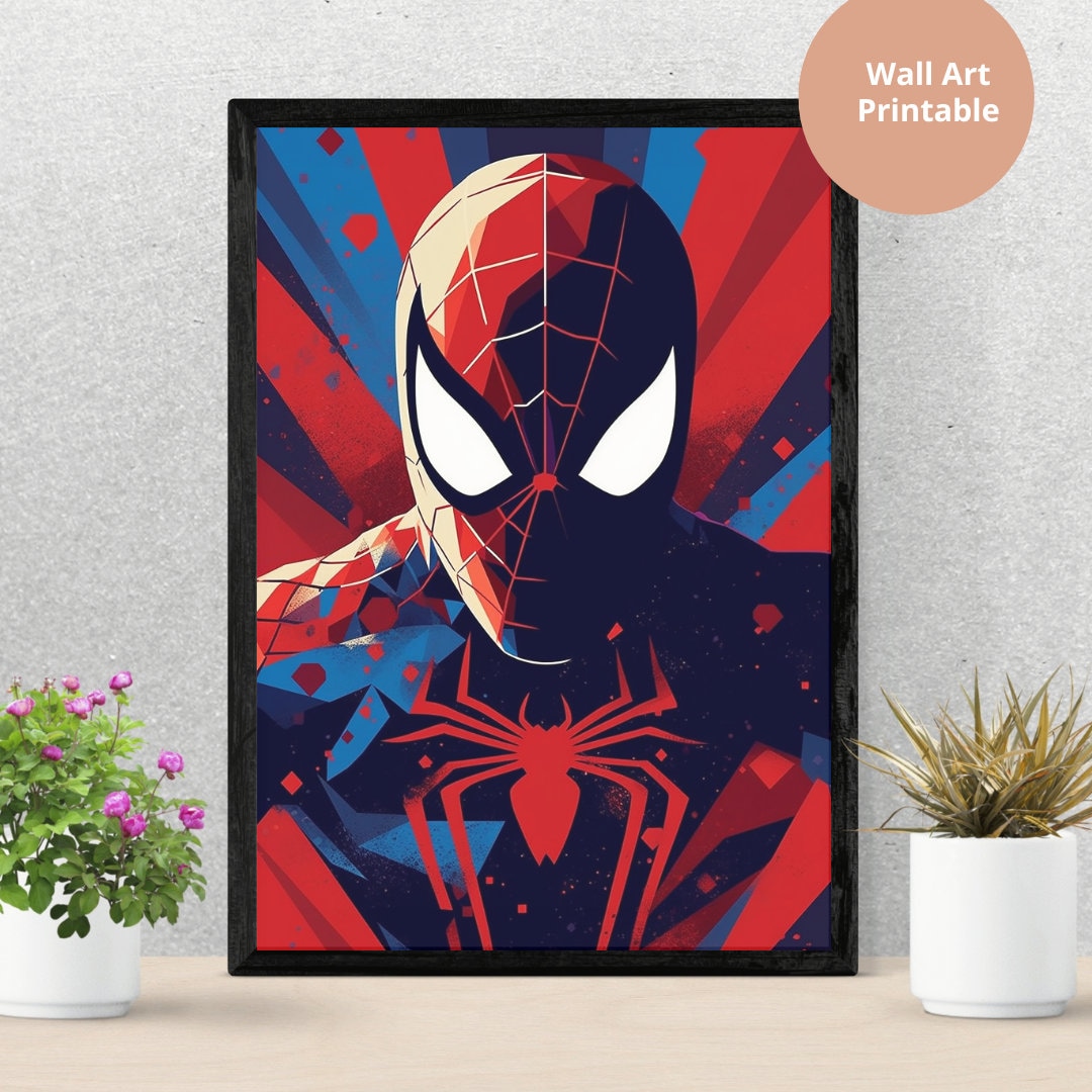 Spiderman Printable Wall Art Poster Spider-man Spider Wall Art Spider ...