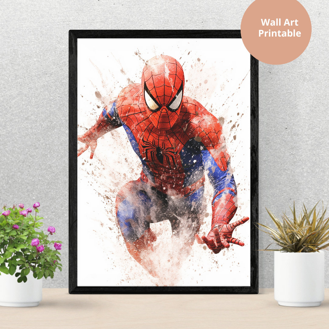 Spiderman Printable Wall Art Spiderman Poster Avengers Wall Art Avenger ...