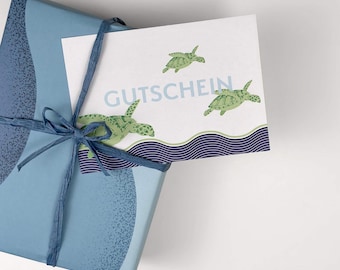 Tarjeta de vale, juego de postales con sobre y pegatina para vale de regalo, formato DIN A6, papel reciclado respetuoso con el medio ambiente