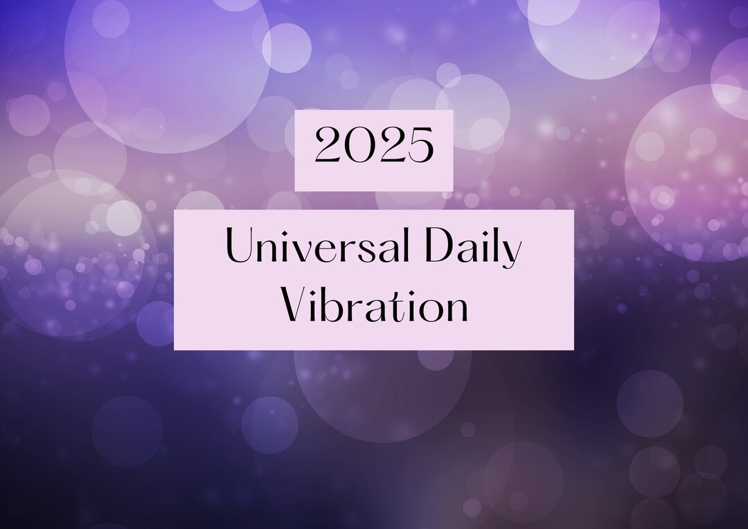 Universal Daily Vibration Chart - Numerology - Etsy