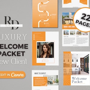 Real Estate Welcome Packet,Real Estate New Client Packet,Real Estate Marketing, Real Estate,Real Estate Template, Canva, presentation