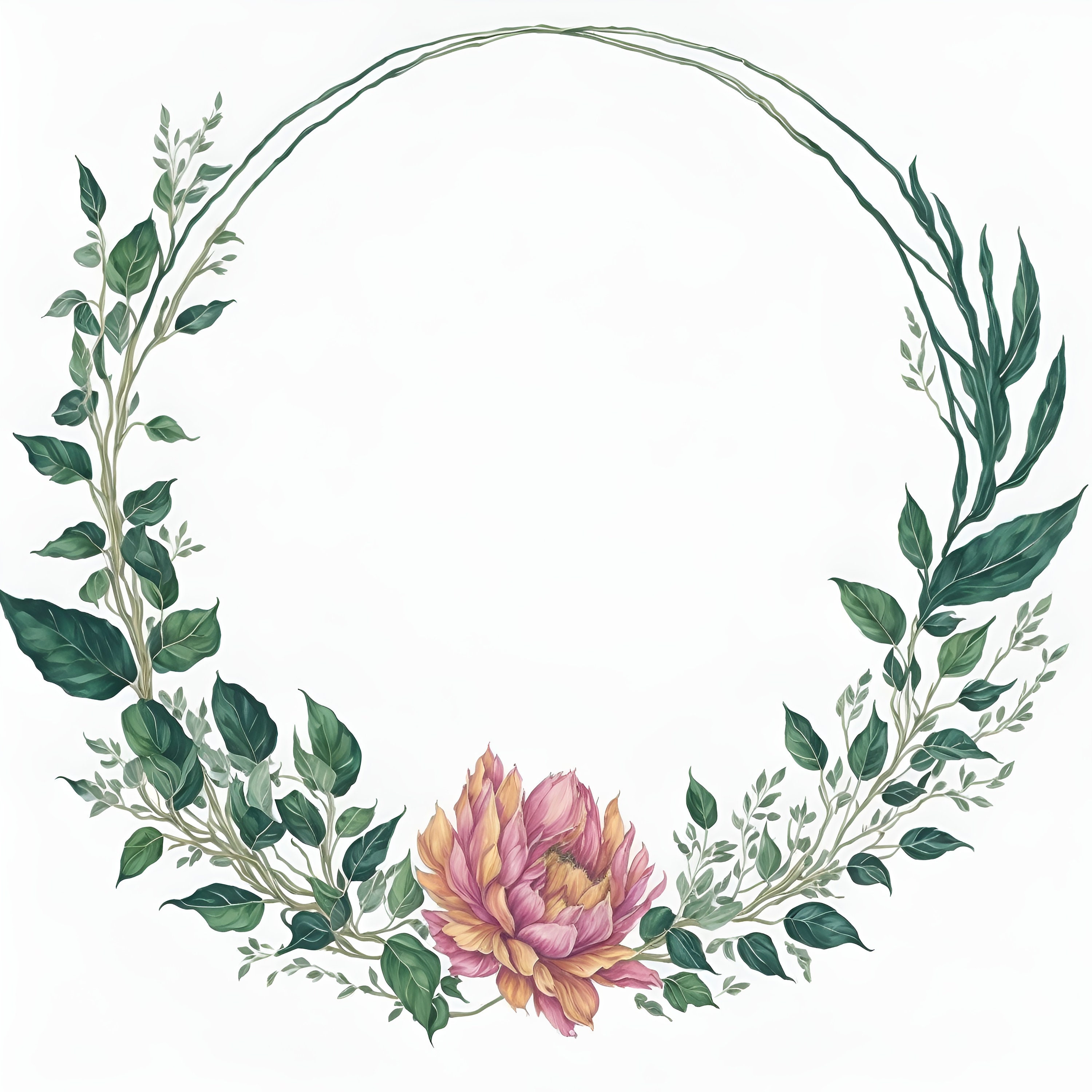 5-pcs-watercolor-greenery-floral-frame-wedding-clipart-card-graphics