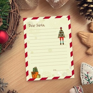 Carta ao Papai Noel para imprimir, Querido Papai Noel, lista de desejos de natal para crianças, correio do Papai Noel, download instantâneo, natal para imprimir para crianças