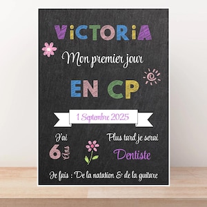 affiche rentrée scolaire style ardoise