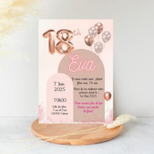 Invitations anniversaire girly