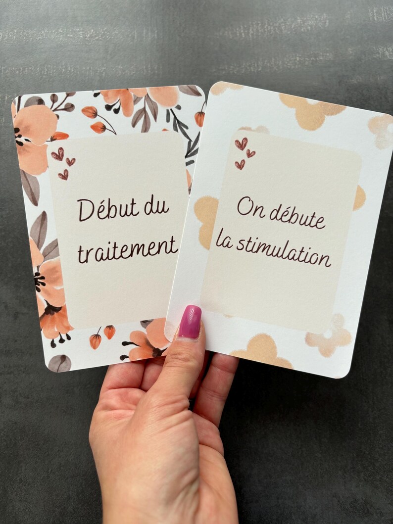 Cartes étapes parcours PMA fleuries image 2