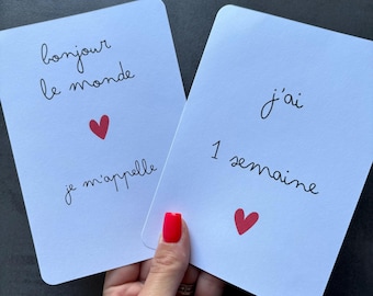 Cartes étapes petit cœur