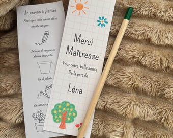 Crayon à planter « Merci maîtresse « 