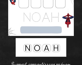 Support apprendre son prénom / thème au choix