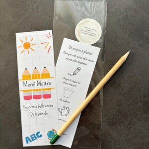 Crayon à planter « Merci maître »