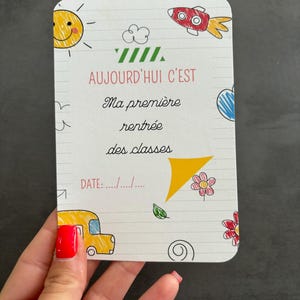 Carte première rentrée des classes