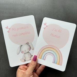 Cartes Premières fois bébé thème jouets bébé