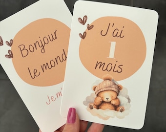 Cartes étapes oursons