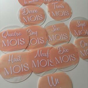 Cartes étapes première année de bébé