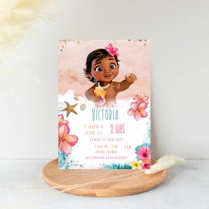 Invitations anniversaire Vaiana