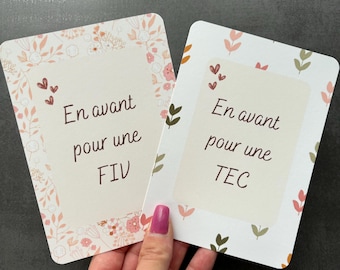 Cartes étapes parcours PMA fleuries