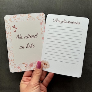 Cartes étapes Grossesse fleuries