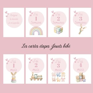 Cartes étapes jouets bébé