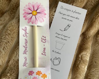 Crayon à planter « Merci … » Cadeau maîtresse , maître , atsem et nounou